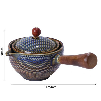 Σετ τσαγιού κινέζικο Gongfu Portable Teapot 360 Rotation Tea Keramic Teapot Handle Pot-handle Pot Cup Teaware