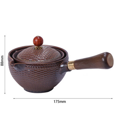 Σετ τσαγιού κινέζικο Gongfu Portable Teapot 360 Rotation Tea Keramic Teapot Handle Pot-handle Pot Cup Teaware