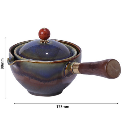 Σετ τσαγιού κινέζικο Gongfu Portable Teapot 360 Rotation Tea Keramic Teapot Handle Pot-handle Pot Cup Teaware