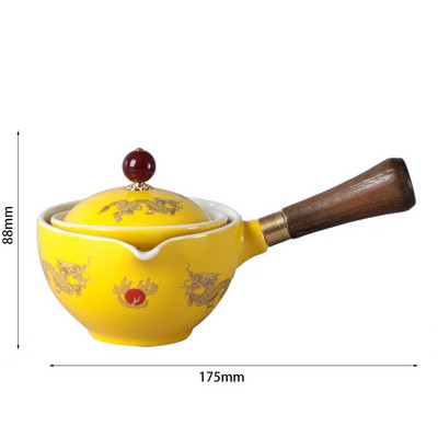 Σετ τσαγιού κινέζικο Gongfu Portable Teapot 360 Rotation Tea Keramic Teapot Handle Pot-handle Pot Cup Teaware
