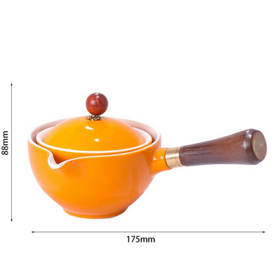 Σετ τσαγιού κινέζικο Gongfu Portable Teapot 360 Rotation Tea Keramic Teapot Handle Pot-handle Pot Cup Teaware