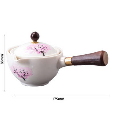 Σετ τσαγιού κινέζικο Gongfu Portable Teapot 360 Rotation Tea Keramic Teapot Handle Pot-handle Pot Cup Teaware