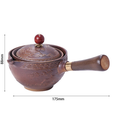 Σετ τσαγιού κινέζικο Gongfu Portable Teapot 360 Rotation Tea Keramic Teapot Handle Pot-handle Pot Cup Teaware