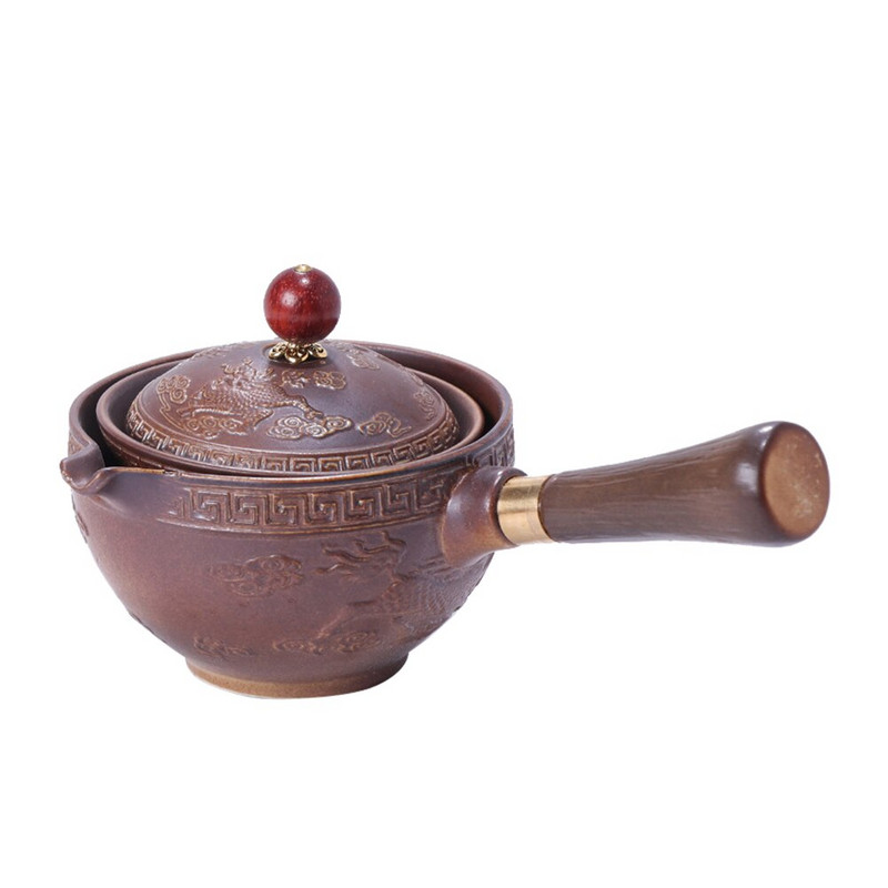 Σετ τσαγιού κινέζικο Gongfu Portable Teapot 360 Rotation Tea Keramic Teapot Handle Pot-handle Pot Cup Teaware