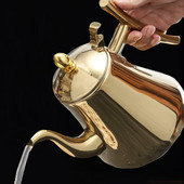 Čajnik od 1/1,5/2 litre Kuhalo za vodu od nehrđajućeg čelika s filtrom Lonac za čaj za kineski plinski štednjak Indukcijsko kuhalo za čaj Zlato Srebro