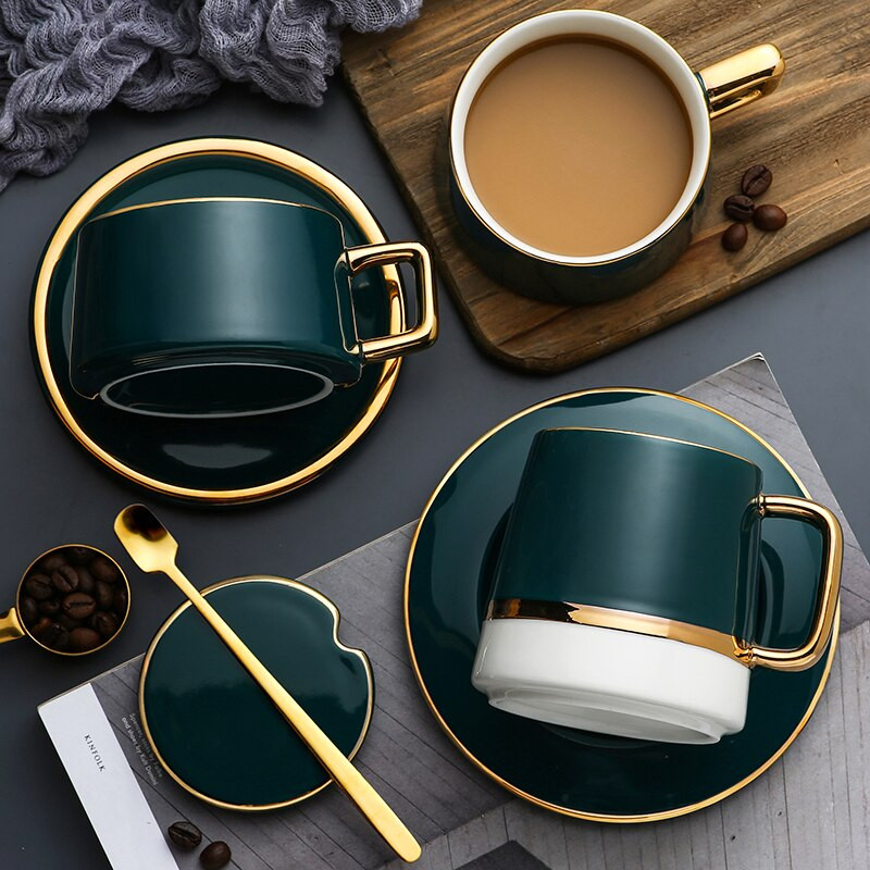 Set de căni de cafea de lux, în stil european, set de ceai de după-amiază, ceașcă de lapte rafinată, suc de apă, cadou de cafea de uz casnic