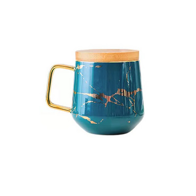 Мраморни чаши за кафе Матирани луксозни прибори за чай Чай Вода Мляко Чаши Кондензирани прибори Керамична чаша Чинийка Костюм с комплект лъжица за съдове Ins