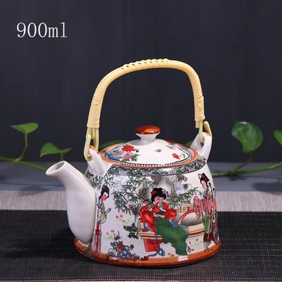 Τσαγιέρα China Porcelain with Strainer Net High Capacity 500 900ML Traditional Chinese Retro Ceramic Tea Set