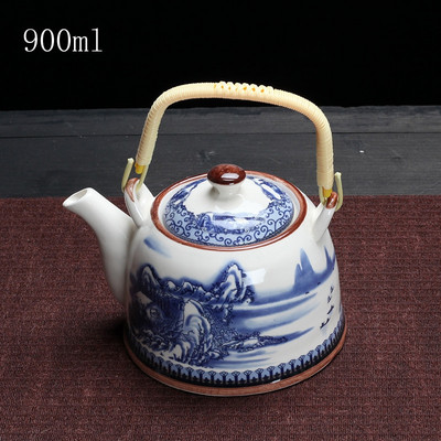 Τσαγιέρα China Porcelain with Strainer Net High Capacity 500 900ML Traditional Chinese Retro Ceramic Tea Set
