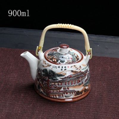 Τσαγιέρα China Porcelain with Strainer Net High Capacity 500 900ML Traditional Chinese Retro Ceramic Tea Set