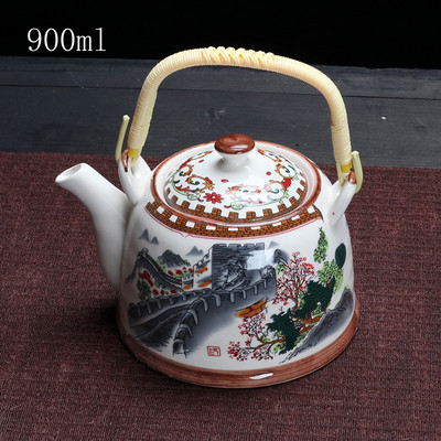 Τσαγιέρα China Porcelain with Strainer Net High Capacity 500 900ML Traditional Chinese Retro Ceramic Tea Set