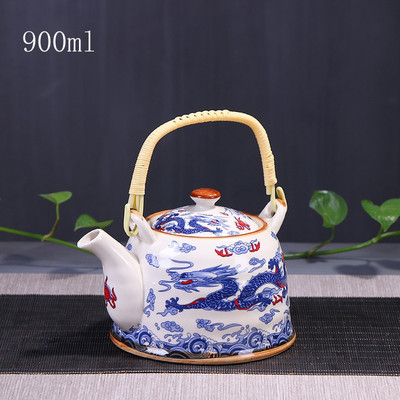 Τσαγιέρα China Porcelain with Strainer Net High Capacity 500 900ML Traditional Chinese Retro Ceramic Tea Set
