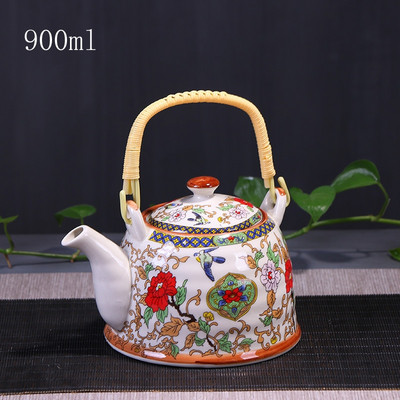 Τσαγιέρα China Porcelain with Strainer Net High Capacity 500 900ML Traditional Chinese Retro Ceramic Tea Set