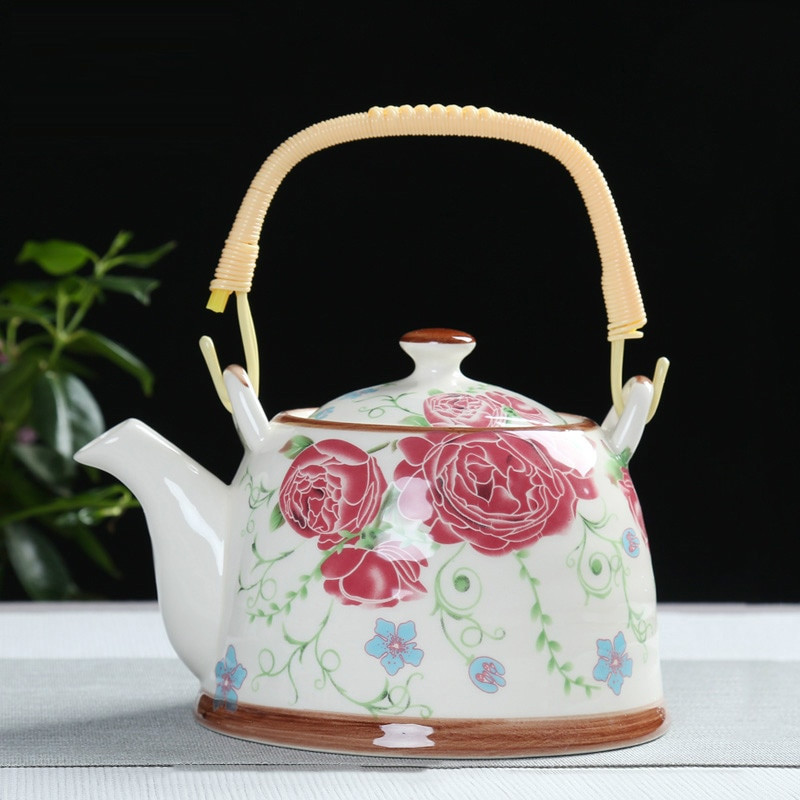 Τσαγιέρα China Porcelain with Strainer Net High Capacity 500 900ML Traditional Chinese Retro Ceramic Tea Set