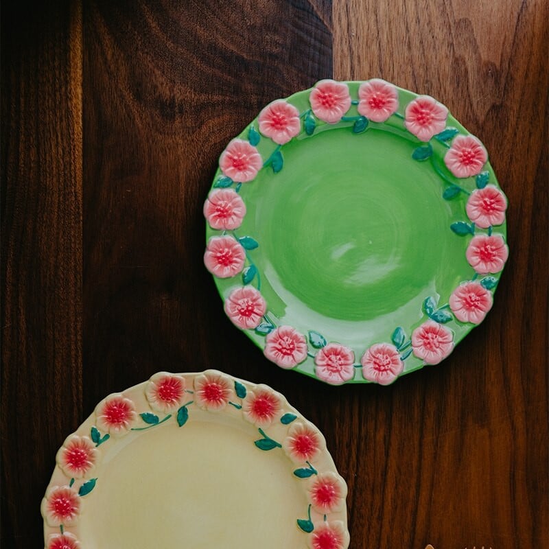 Relief Flower Underglaze kerámia bögre Retro virágzó bögre Reggeli bögre csésze nagy kapacitású kávézó desszerttál