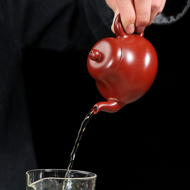 Ručno rađena kruškasta posuda Xi Shi Pot od ljubičaste gline Kineski Yixing čajnik Pure Kettle Dodaci za kućnu čajnu ceremoniju 160 ml