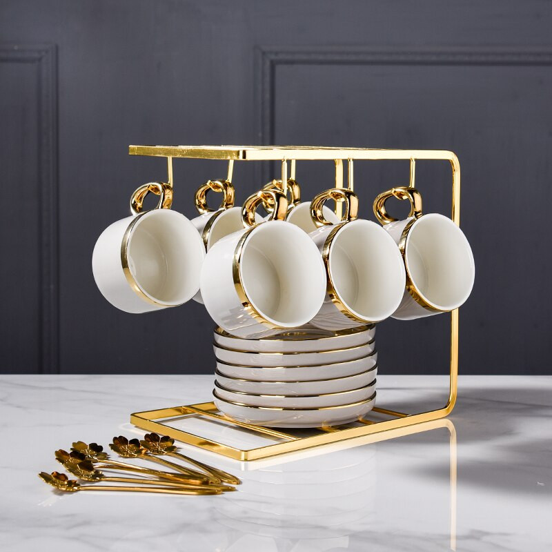 Drăguț cană de cafea din ceramică de lux, mic dejun, cană de călătorie de lux, cană de călătorie din ceramică, set de căni de cafea și farfurii