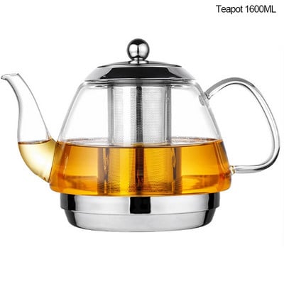 BORREY 2L Επαγωγική κουζίνα Βοροπυριτική Ηλεκτρομαγνητική Γυάλινη Τσαγιέρα με Φίλτρο Λουλούδι Κατσαρόλα τσαγιού Πολυλειτουργικός βραστήρας Φλιτζάνι Δώρο