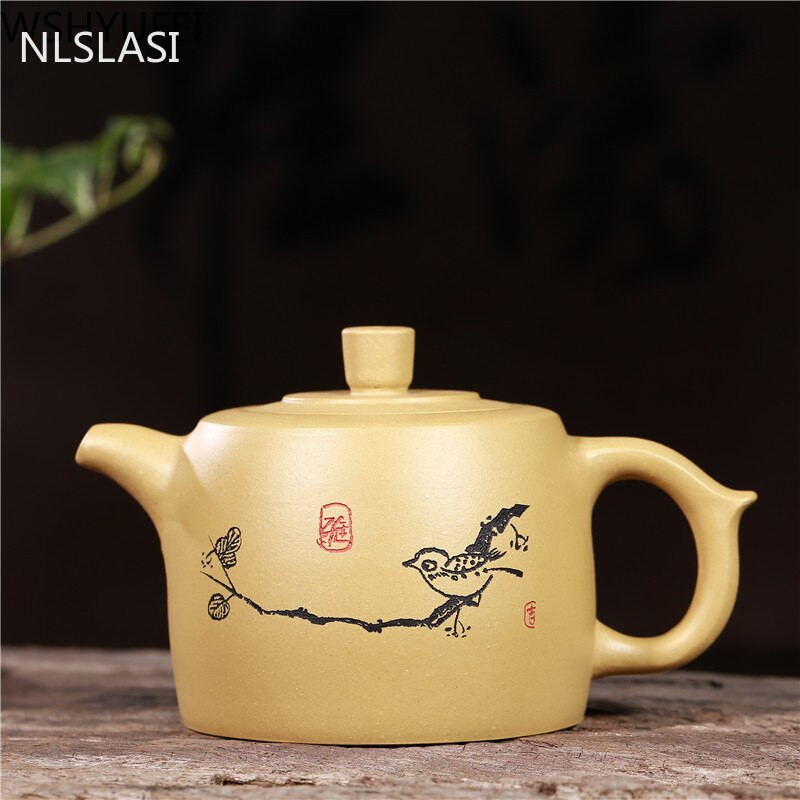 Yixing Purple smėlio arbatinukas 260 ml purpurinio molio pritaikytos dovanos Rankų darbo arbatos rinkinys Arbatos rinkinys Travel patogus arbatos rinkinys vyno rinkinys