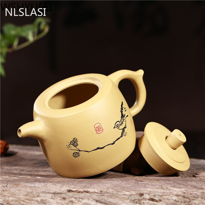 Yixing Purple smėlio arbatinukas 260 ml purpurinio molio pritaikytos dovanos Rankų darbo arbatos rinkinys Arbatos rinkinys Travel patogus arbatos rinkinys vyno rinkinys