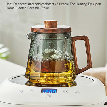 BORREY Електрическа керамична печка за кипене чайник Puer Чайник Fruit Tea Pot Кафе Кафе Топлоустойчиво стъкло Teapo Газова печка 500 мл Чаша