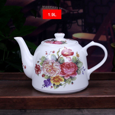 2L/2,8L kerámia teáskanna nagy űrtartalmú hideg vízforraló Kék-fehér porcelán fogantyús edény Teáskanna otthoni étterembe