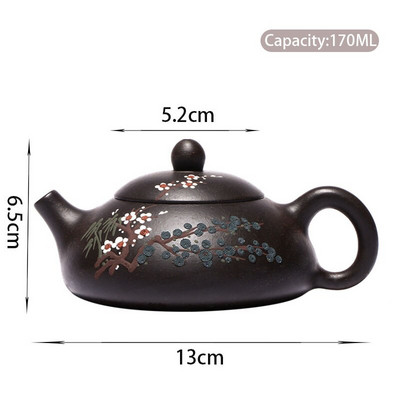 Yixing Purple Clay teáskanna Híres, kézzel készített golyós lyukszűrős teáskanna kínai autentikus Zisha teáskészlet vízforraló teaszertartás