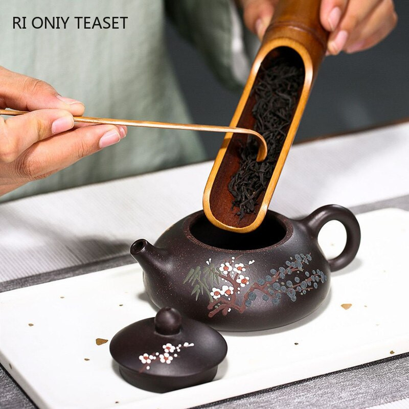 Yixing Purple Clay teáskanna Híres, kézzel készített golyós lyukszűrős teáskanna kínai autentikus Zisha teáskészlet vízforraló teaszertartás