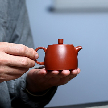 90 мл китайски Yixing лилави глинени чайници Сурова руда Dahongpao Филтърна кана за чай Ръчно рисуван пейзаж Чайник за чай Домашни принадлежности за чай
