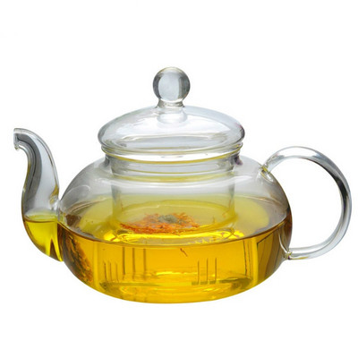 Ανθεκτική στη θερμότητα Γυάλινη Τσαγιέρα Διπλού Τοίχου Γυάλινο Φλυτζάνι Τσαγιού Clear Tea Pot Infuser Qolong Tea Kettle Tea Different Flavors
