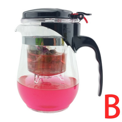 FullChea teáskészlet 500 ml-es üveg teáskanna kínai Kung Fu Press Puer irodai teáskannák Kényelmes virágos üveg teáskanna készlet Üveg teáskannák