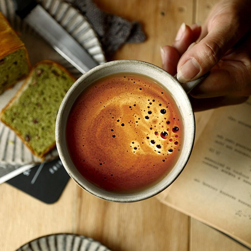 Japanski retro keramički set šalica za kavu Podmetač za čaše Šalica za kavu Šalica za vodu Porculanska šalica za čaj s mlijekom Dim Sum šalica
