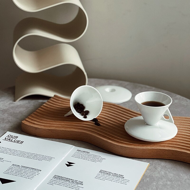 Ins Creative Cones Vintage keramička latte šalica kava šalica za mlijeko minimalistički dizajn kućni par keramička šalica za vodu