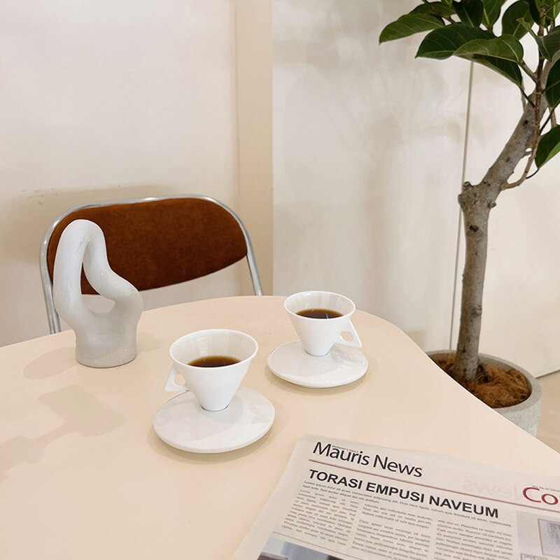 Ins Creative Cones Vintage keramička latte šalica kava šalica za mlijeko minimalistički dizajn kućni par keramička šalica za vodu