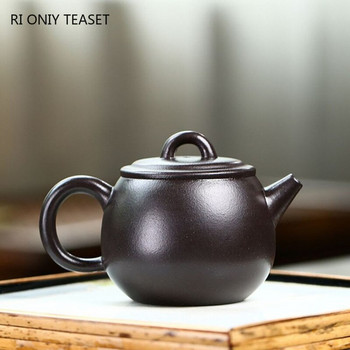 190 ml китайска лилава глинена кана за чай Yixing Ръчно рисувана кана за чай с черна кал Традиционен филтър Zisha чайник Домакински съдове и прибори