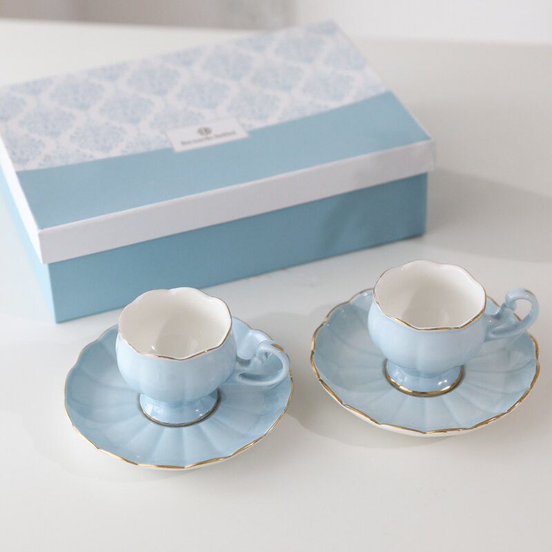 Set de cani și farfurii din ceramică, elegantă, roz lalele, set de cană și farfurie