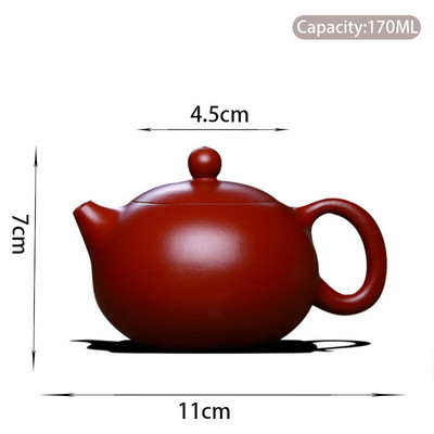 Ceainice autentice de lut violet Yixing, 170 ml, ceainic de minereu brut Dahongpao, ceainic cu filtru Xishi, ceainic Zisha, consumabile pentru ceremonie de ceai