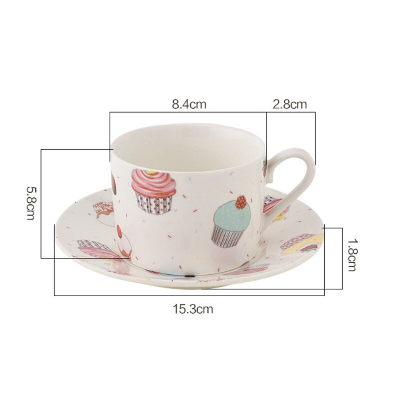 Ceașă de cafea creativă din ceramică cu set de farfurii, restaurant, birou, ceai de după-amiază, cești de cafea, cappuccino, căni de cafea cu lapte, căni de mic dejun, băuturi