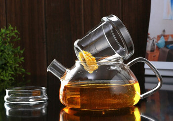 700 мл ръчно изработен топлоустойчив боросиликатно стъкло Филтър за кана за чай с китайски кунг-фу чай Чаша за чайник Аксесоар за следобеден чай
