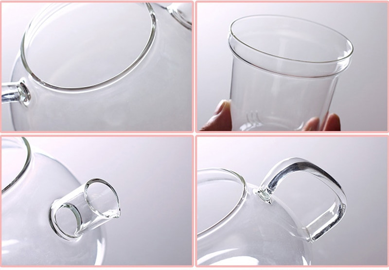 700 ml rankų darbo karščiui atsparus borosilikatinio stiklo storas arbatos puodo filtras Kinietiškas KungFu arbatos arbatos puodelis Popietės arbatos priedas
