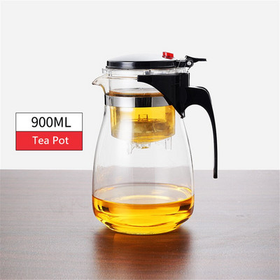 Teáskészletek Hőálló üveg Teáskanna Tea Infuser Kínai Kung Fu teáskészlet Vízforraló Kávé üvegfőző Kényelmes irodai teáskannák