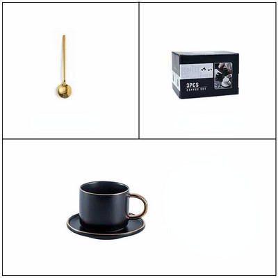 Set de cești de cafea europeană din porțelan de lux, ceașcă de ceai înaltă, colorată, cu farfurie Xicara De Cafe Home Drinkware
