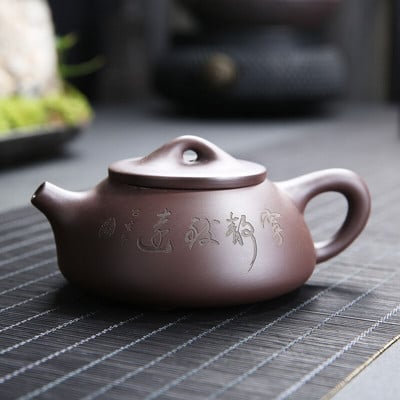 Yixing teáskanna lila agyag teáskanna szépség vízforraló nyers érc otthoni kézzel készített butik teáskészlet autentikus nyakkendő Guanyin italos edény 170 ml