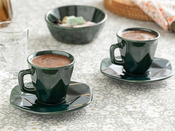 Espresso Coffee Tea Cup 2 Person Modern Legend Set Κούπα σουβέρ Bone China Poselen Κεραμική Διακόσμηση Ποτών Δωρεάν αποστολή Lux