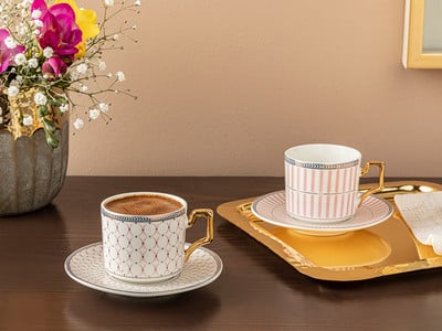 Espresso Cafea Ceai Ceai 2 Pers Modern Legend Set Cană Coaster Bone China Poselen Ceramic Decoration Drinkware Livrare gratuită Lux