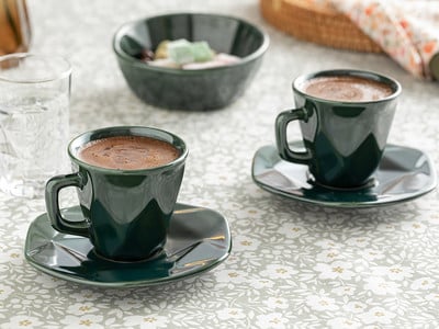 Espresso Cafea Ceai Ceai 2 Pers Modern Legend Set Cană Coaster Bone China Poselen Ceramic Decoration Drinkware Livrare gratuită Lux