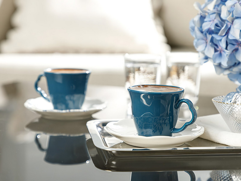 Espresso Cafea Ceai Ceai 2 Pers Modern Legend Set Cană Coaster Bone China Poselen Ceramic Decoration Drinkware Livrare gratuită Lux