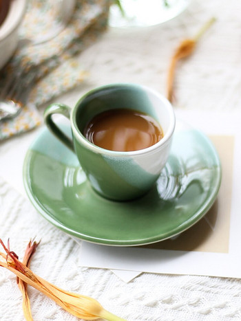Комплект чаши за кафе с чинийка Реколта Комплект чаши за кафе Керамична офис чаша Чаши за чай и комплекти чинийки Домакински чаши Cadeau Mariage Copo