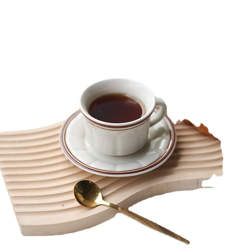 Bögrék Kávéscsészék Kerámia Retro Egyszerű teáscsészék és csészealj készletek Kávéscsésze Tazas De Cafe Creativas Reggeli csésze Zabpehely Bardak