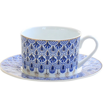 200 мл, чаша и чиния за кафе от фин костен порцелан, чаша за еспресо с руски дизайн, порцеланова чаша за многократна употреба, чаена церемония
